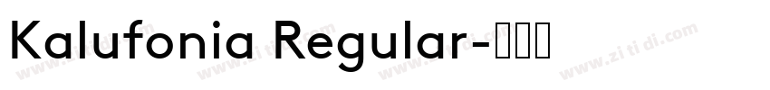 Kalufonia Regular字体转换